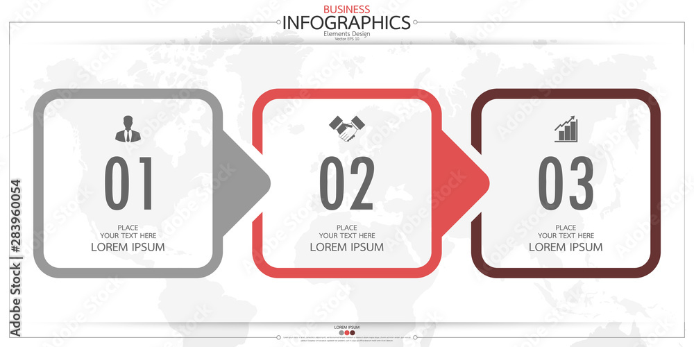 Poster nfographic business horizontal timeline steps process chart template. vector modern banner used for 