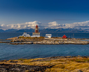 Fototapeta na wymiar The lighthouse of Fyrvika in Norway