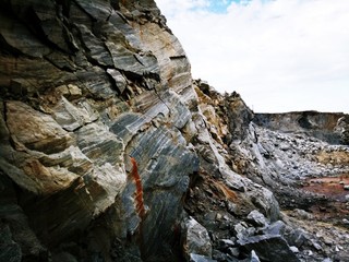 Gypsum and other minerals in the mines that are being drilled,This area has been mined for gypsum and other