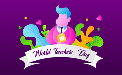 World teachers' day illustration