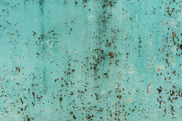 The surface of dirty green concrete walls