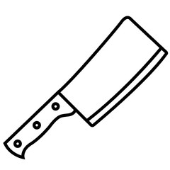 Cleaver line icon, logo isolated on white background