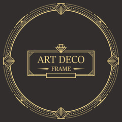 Art deco border and frame template. © lumyaisweet