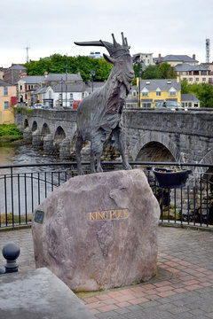 KILLORGLIN, IRELAND - MAY 16, 2011: King Puck Statue. Puck Fair is reputed to be one of Ireland's oldest fairs. It takes place annually for three days beginning on the 10th of August