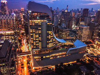 Ploenchit view from above in Bangkok in Thailand