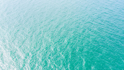 Top view blue sea for background