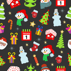  Abstract pattern seamless vector pattern background. Christmas set. Great for fabric, paper, web banners, wallpapers...