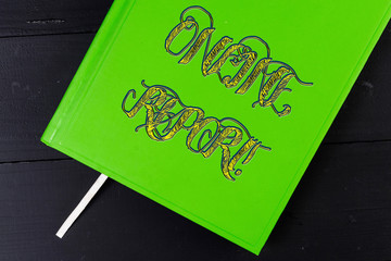 Conceptual hand writing showing Online Report. Concept meaning to give a description of something...
