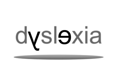 The word dyslexia spelled incorrectly - concept image - obrazy, fototapety, plakaty