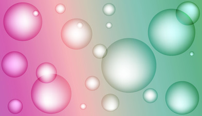 Background with bubbles. Design for your header page, ad, poster, banner. Pastel Gradient Color Vector illustration.