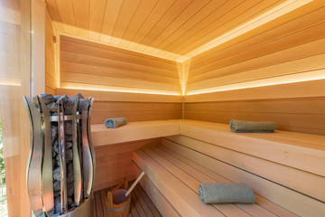 Sauna room interior