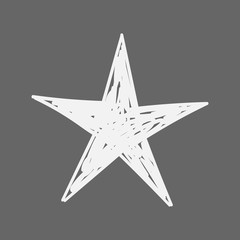 Star doodle. Hand drawn icon illustration.