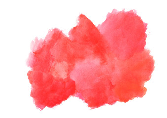  watercolor red colorful brush strokes. abstract bright painting