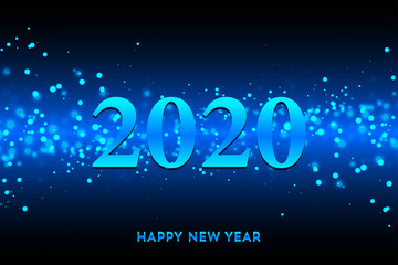 Happy New Year 2020. Abstract festive background for design.Vector illustration