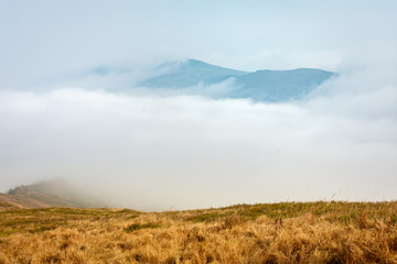 clouds over mountains