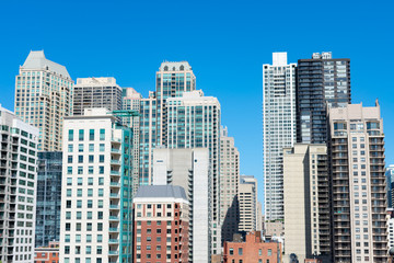 Skyline Scene in River North Chicago