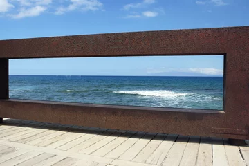Selbstklebende Fototapeten Scenic View of a Iron sculpture in Tenerife Spain © vali_111