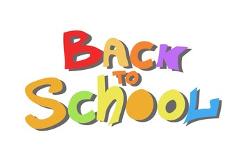 Lettering back to school, hand-drawn, in vector