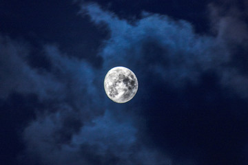 Fototapeta na wymiar moon in summer night