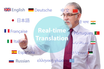 Concept of real time translation from foreign language
