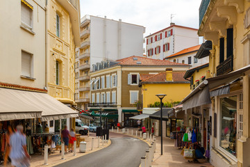 Fototapeta na wymiar Scenic streets of the city Biarritz. France