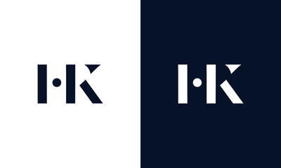 Abstract letter HK logo. This logo icon incorporate with abstract shape in the creative way.