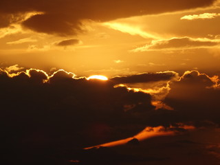 sunset with dramatic clouds