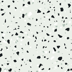 Terrazzo seamless pattern in monochrome hues