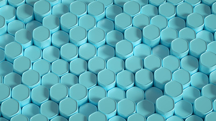Geometry hexagon background. 3d illustration, 3d rendering.