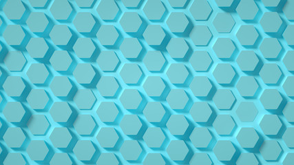 Geometry hexagon background. 3d illustration, 3d rendering.