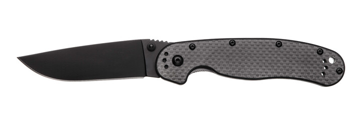 penknife folding knife isolated on white.