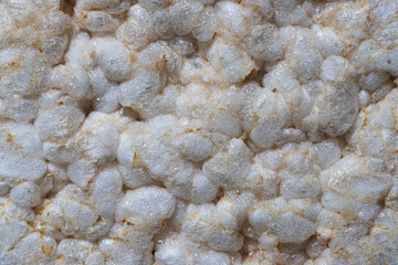 Closeup Detail of Rice Cake. Macro Health Food.