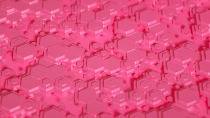 Obraz premium Geometry hexagon background. 3d illustration, 3d rendering.