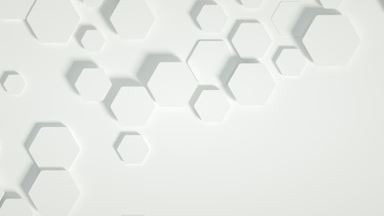 Geometry hexagon background. 3d illustration, 3d rendering.