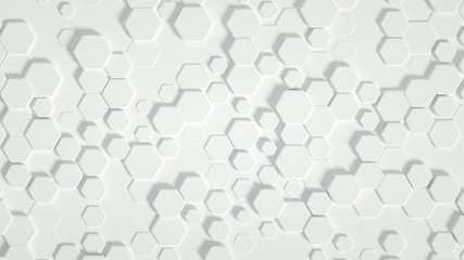 Geometry hexagon background. 3d illustration, 3d rendering.