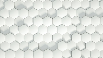 Naklejka premium Geometry hexagon background. 3d illustration, 3d rendering.