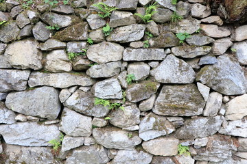 Fragment of flat stone wall texture