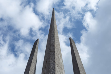 three arrows in Vitebsk,dedicated to the liberation of the city by three armies