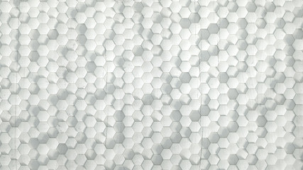 Geometry hexagon background. 3d illustration, 3d rendering.