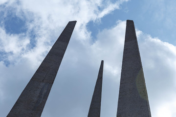 three arrows in Vitebsk,dedicated to the liberation of the city by three armies