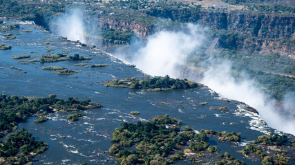 Fototapeta na wymiar Victoria Falls Helicopter views
