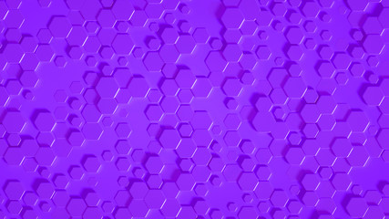 Geometry hexagon background. 3d illustration, 3d rendering.