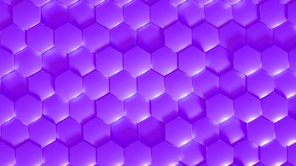 Geometry hexagon background. 3d illustration, 3d rendering.