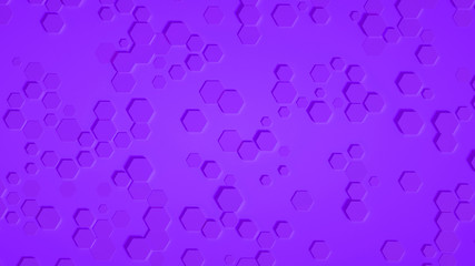 Geometry hexagon background. 3d illustration, 3d rendering.