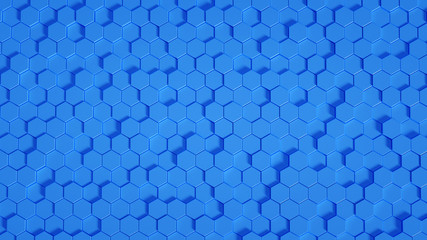 Geometry hexagon background. 3d illustration, 3d rendering.