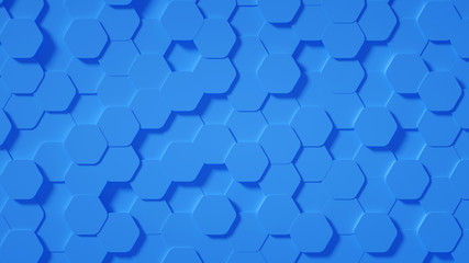Geometry hexagon background. 3d illustration, 3d rendering.