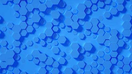 Geometry hexagon background. 3d illustration, 3d rendering.