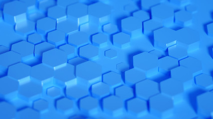 Geometry hexagon background. 3d illustration, 3d rendering.