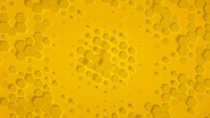 Geometry hexagon background. 3d illustration, 3d rendering.
