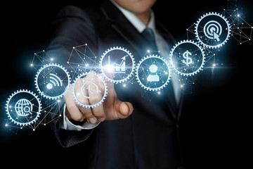 A management the business with the help of the mechanism .